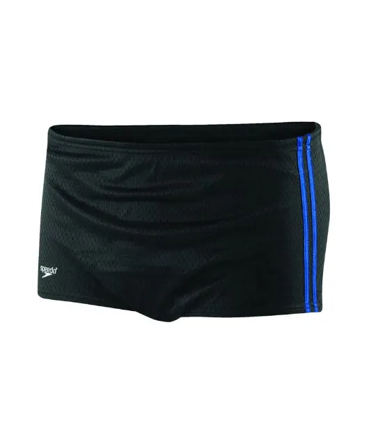 Speedo Men's Poly Mesh Square Leg - Black