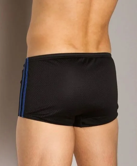 Speedo Men's Poly Mesh Square Leg - Black