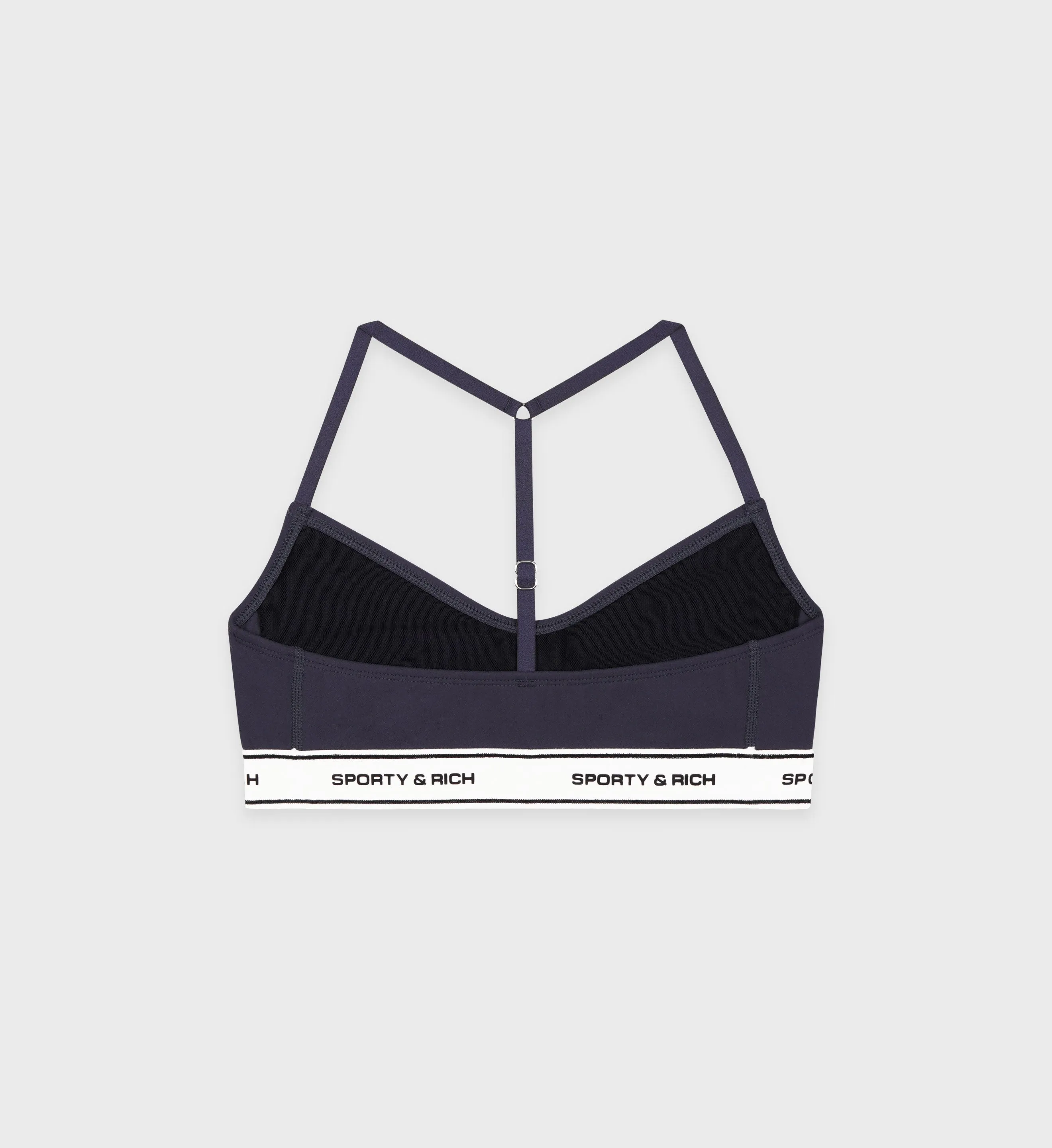 SR Bold Sports Bralette - Slate Blue/White