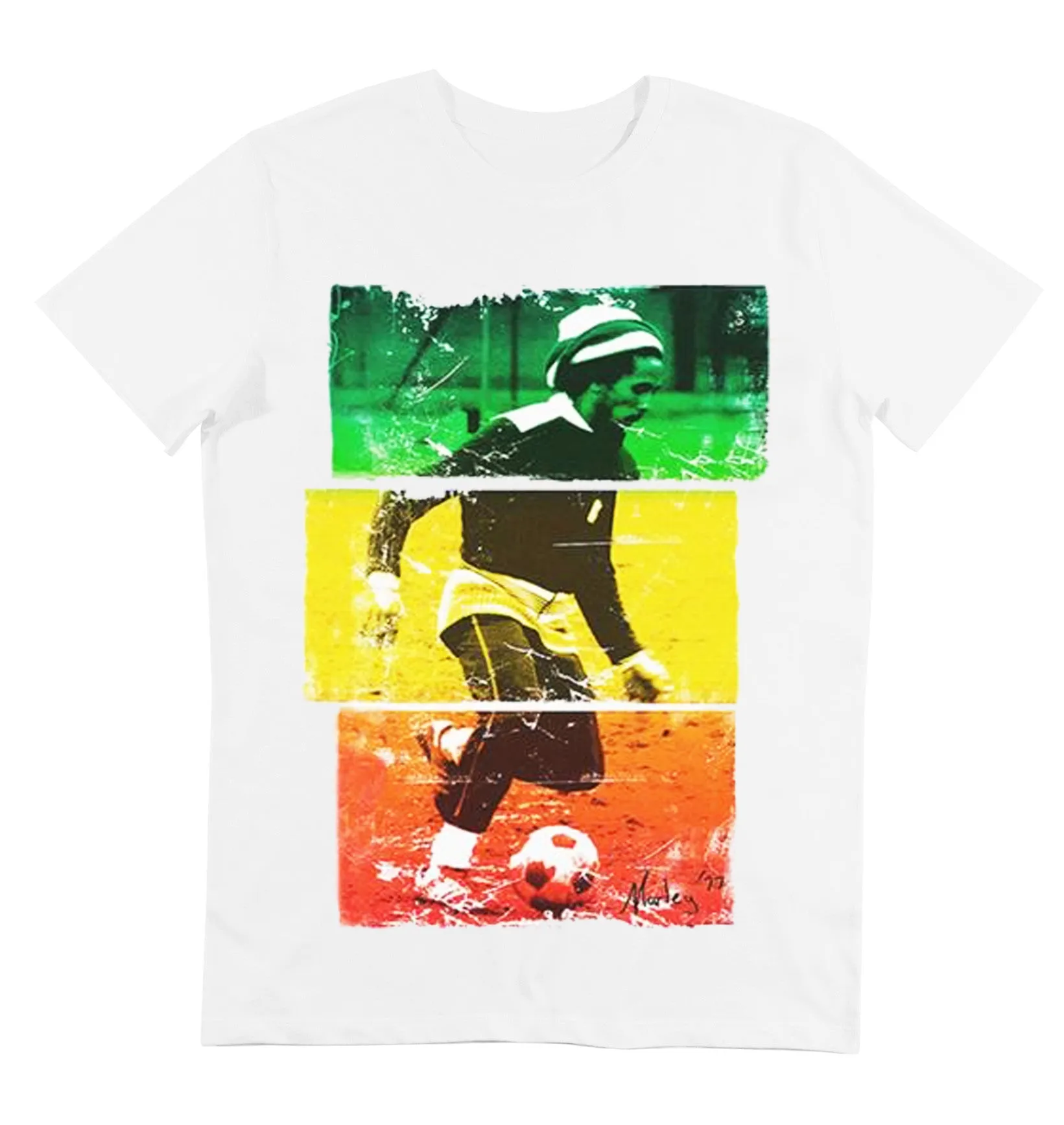 T-shirt bob marley football