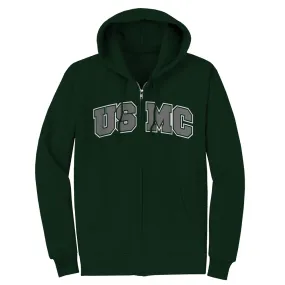 USMC Adult Zip Hoodie-Forest Green