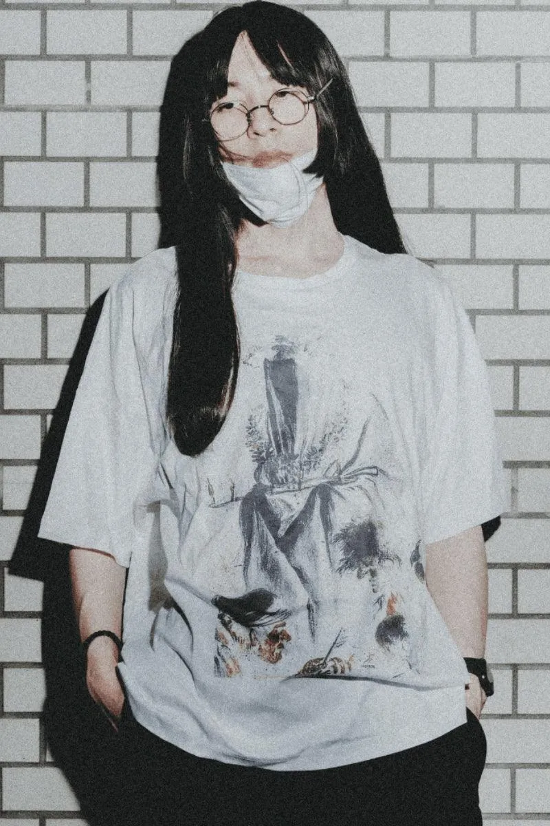 White Oil Painting T-Shirt