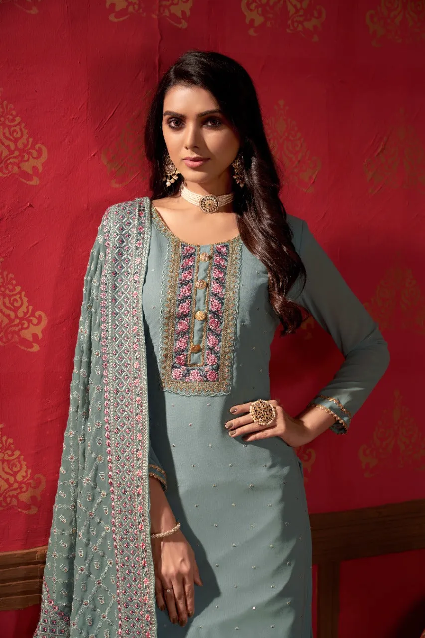 ZEEYA-ERINA D.NO 1401 To1403 FAUX GEORGETTE SUIT