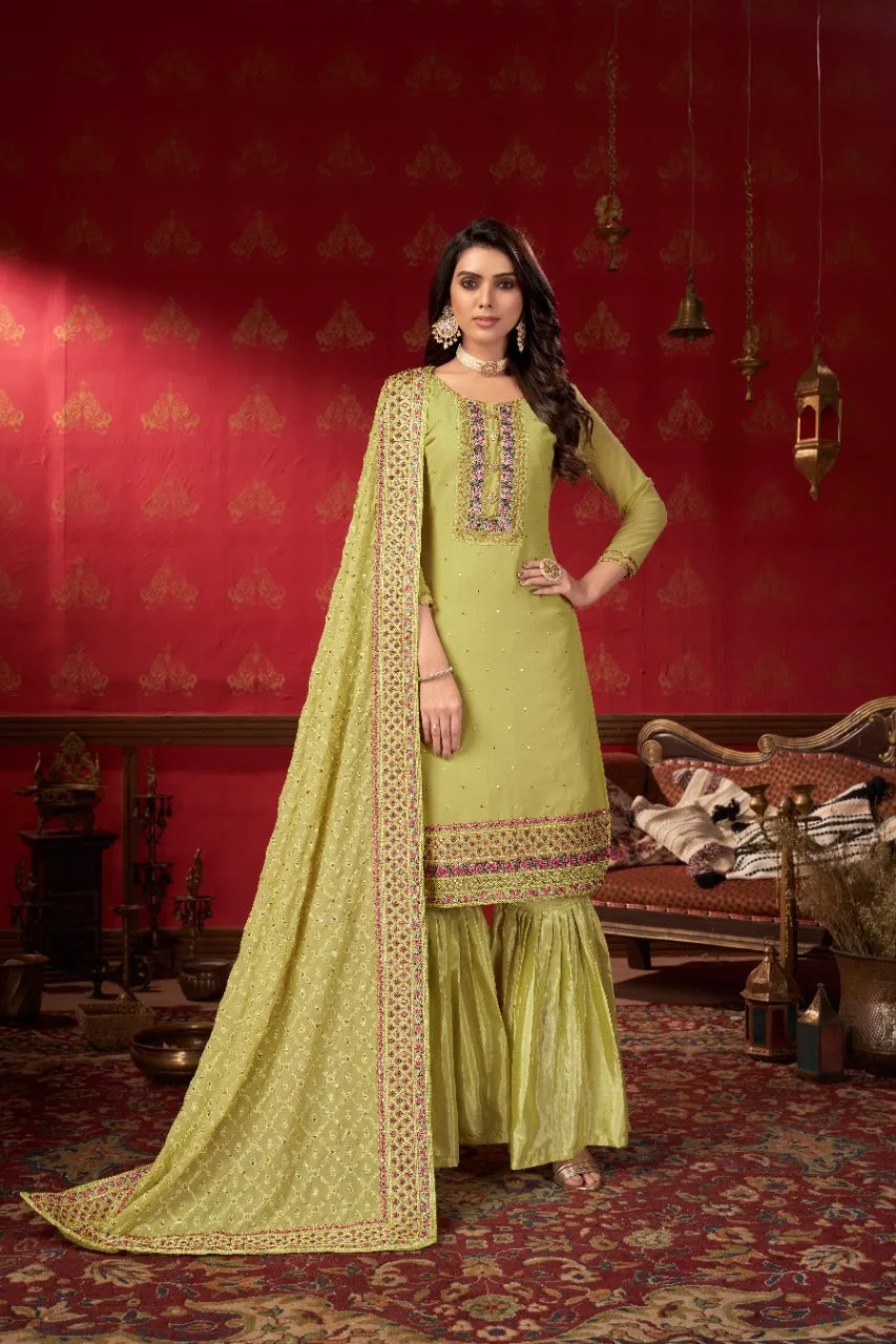 ZEEYA-ERINA D.NO 1401 To1403 FAUX GEORGETTE SUIT