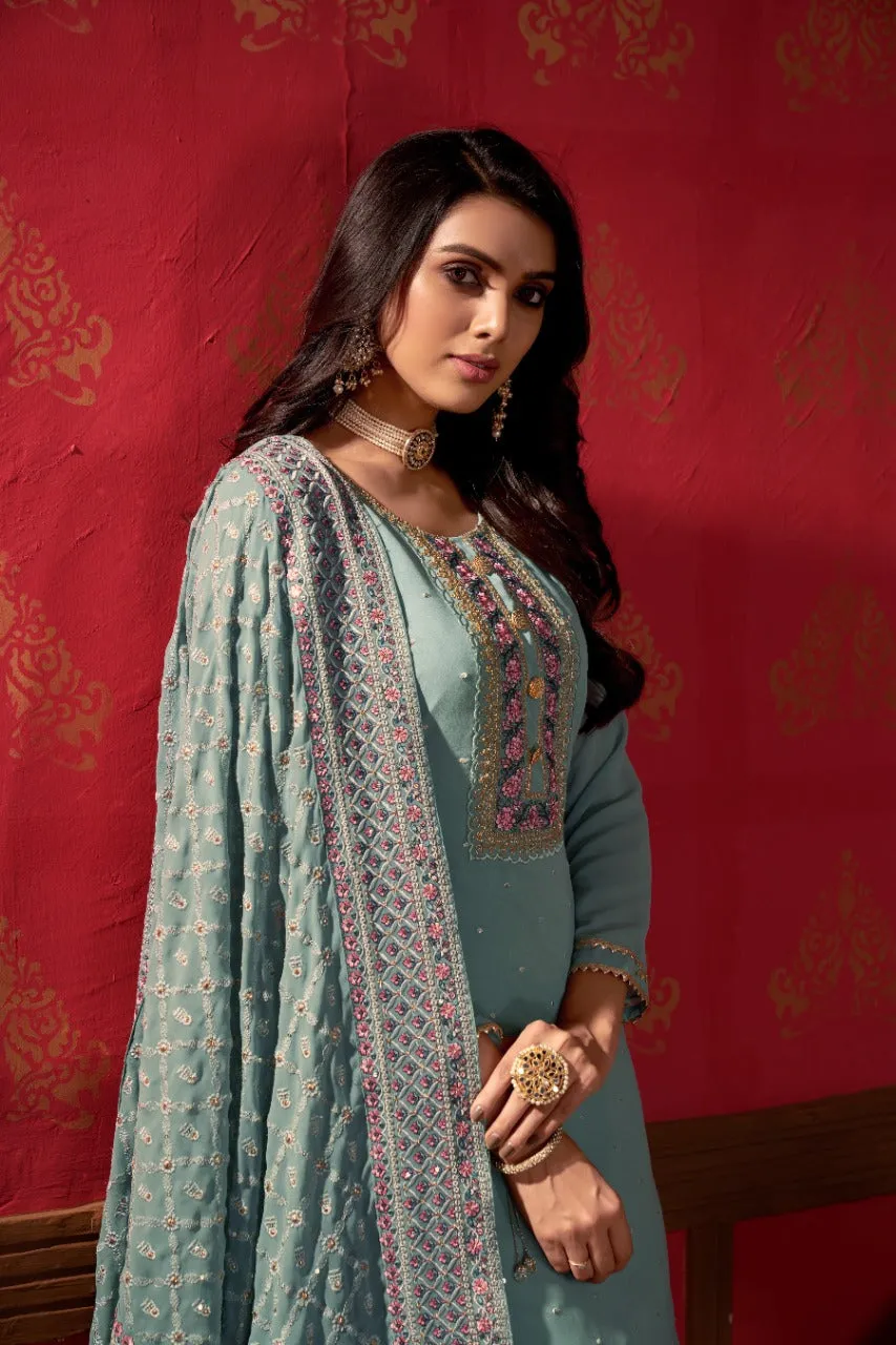 ZEEYA-ERINA D.NO 1401 To1403 FAUX GEORGETTE SUIT