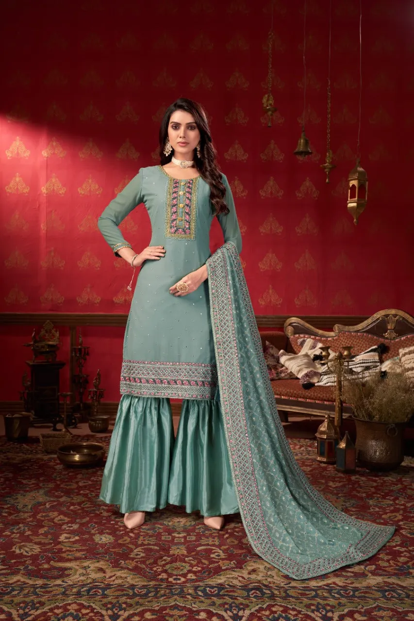 ZEEYA-ERINA D.NO 1401 To1403 FAUX GEORGETTE SUIT