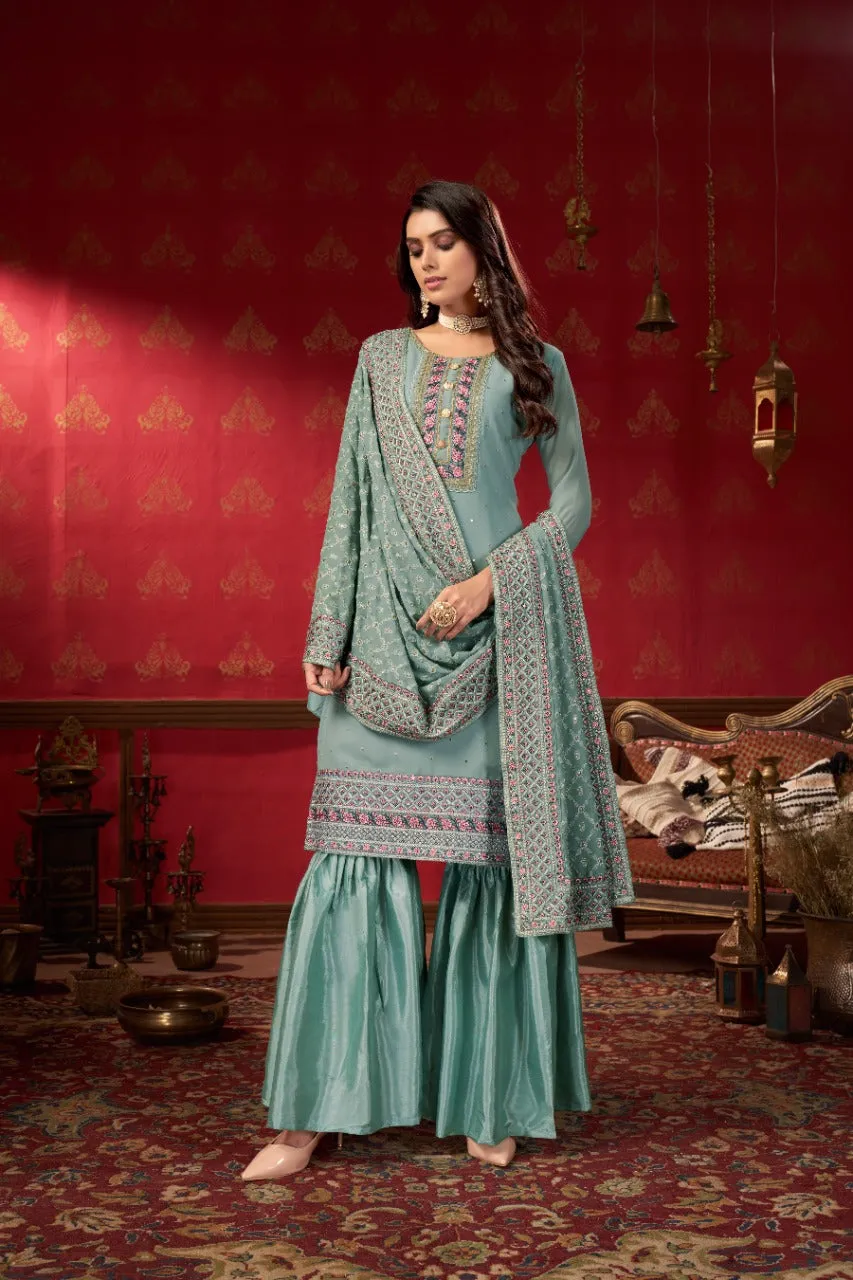 ZEEYA-ERINA D.NO 1401 To1403 FAUX GEORGETTE SUIT
