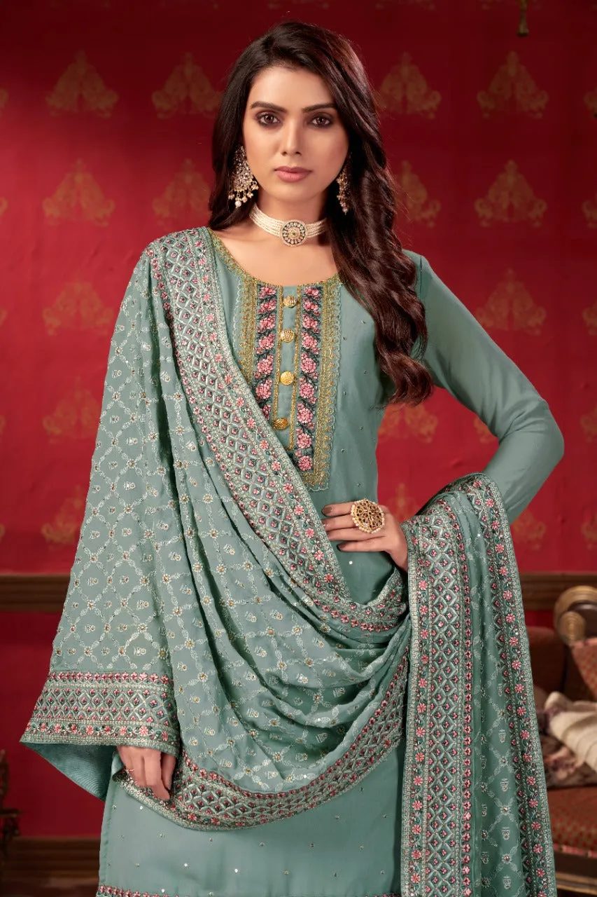 ZEEYA-ERINA D.NO 1401 To1403 FAUX GEORGETTE SUIT