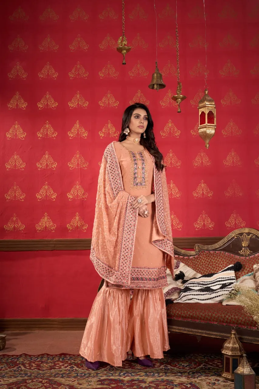 ZEEYA-ERINA D.NO 1401 To1403 FAUX GEORGETTE SUIT